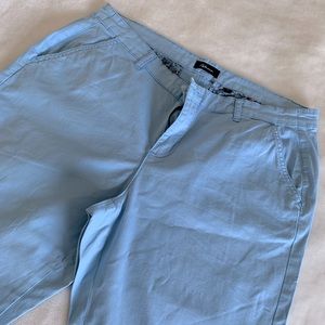 Cute sky blue cropped cotton pants